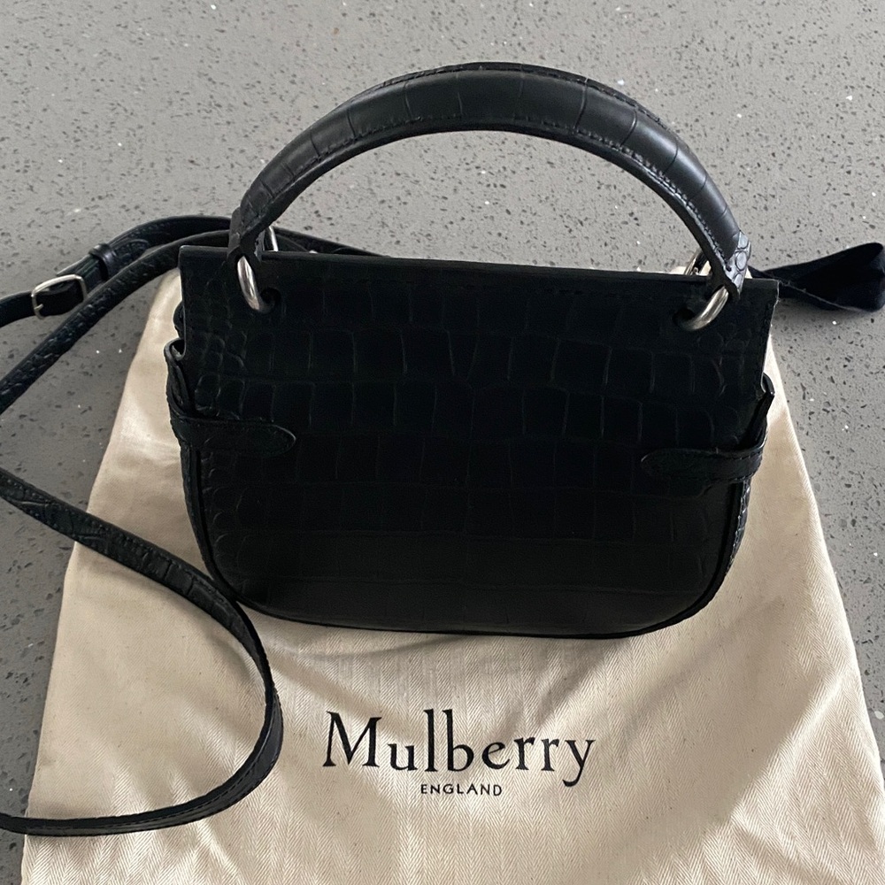 Mulberry Amberly Satchel Croc Embossed Limited Edition - Picture 3 of 11